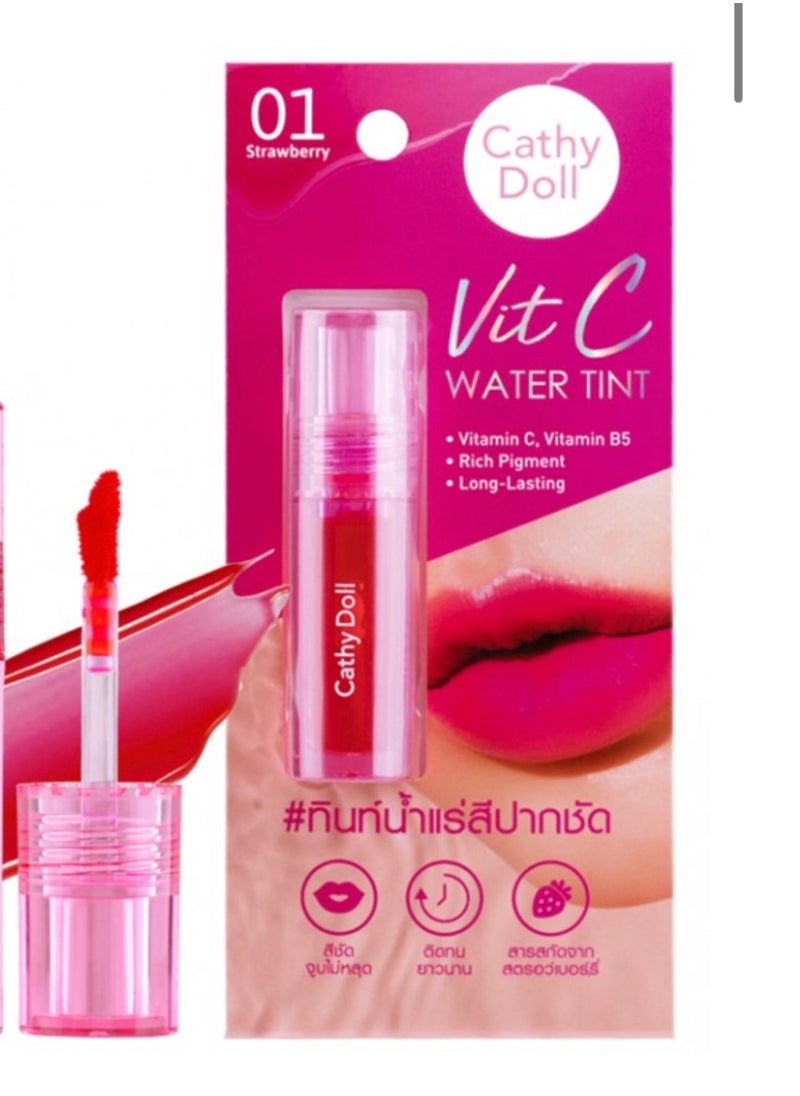 Cathy Doll Cathy Doll Hydrating Lip Stain – Juicy Red Shade with Vitamin C & B5 (3g)  - Image 1