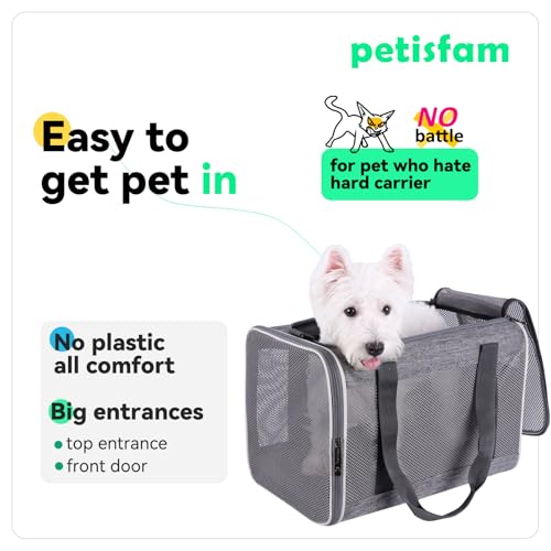 petisfam Soft Pet Carrier Bag for Cats and Puppy Under 20 lbs. Sturdy, Safe, Comfortable and Lightweight - Image 2