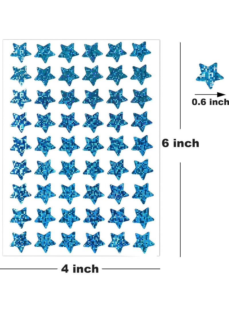 عبوة من 1620 ملصقًا نجميًا صغيرًا ثلاثي الأبعاد، 6 ألوان، لمكافأة الأطفال، مخطط سلوكي، لوازم مدرسية للطلاب والفصول الدراسية، قطر 0.6 بوصة - Image 4