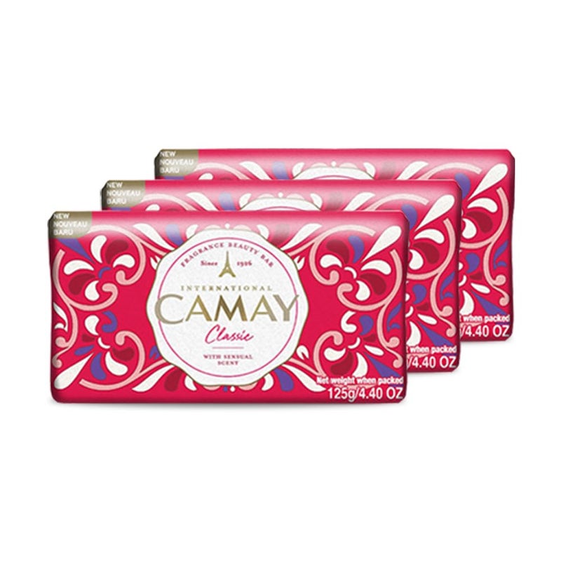 Camay Classic International Beauty Soap With Carnations Roses Buy 2 Get 1 Free Combo Pack Offer Bar Soap Combo Daily Skincare Gives Silky Soft Glowing Skin 3 Count 125G Each - Image 1