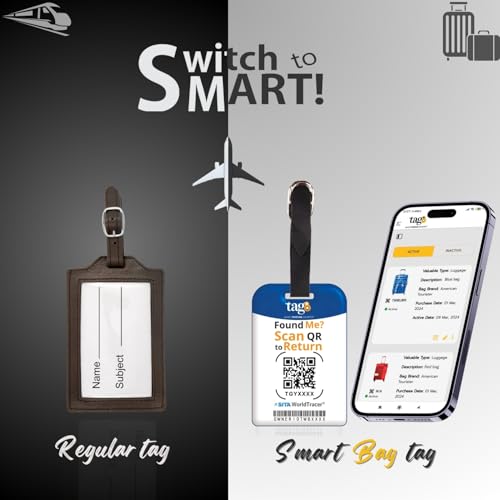 tag8 2 Pack Luggage Tags for Suitcases, 26 Initial Letter Travel Luggage Baggage Identification Labels ID Tag with Global Loss Recovery Service | Airline Compliant | SITA World Tracer Code Enabled (S) - Image 2