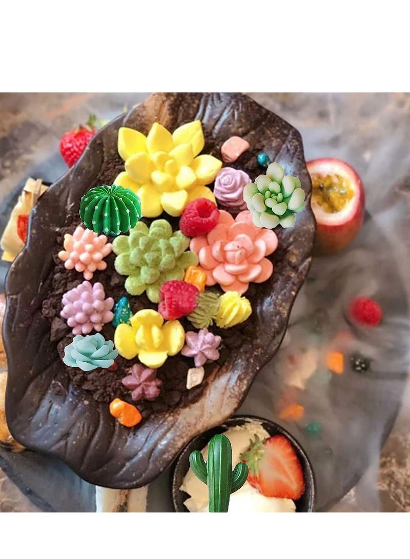 XiuWoo Candle Molds, 6pcs Making Molds 3D Silicone Mold Flower Cactus Wax for Scented Candles Soaps Making, Wax, Resin Casting,Cake Dessert Mousse Decoration - Image 5