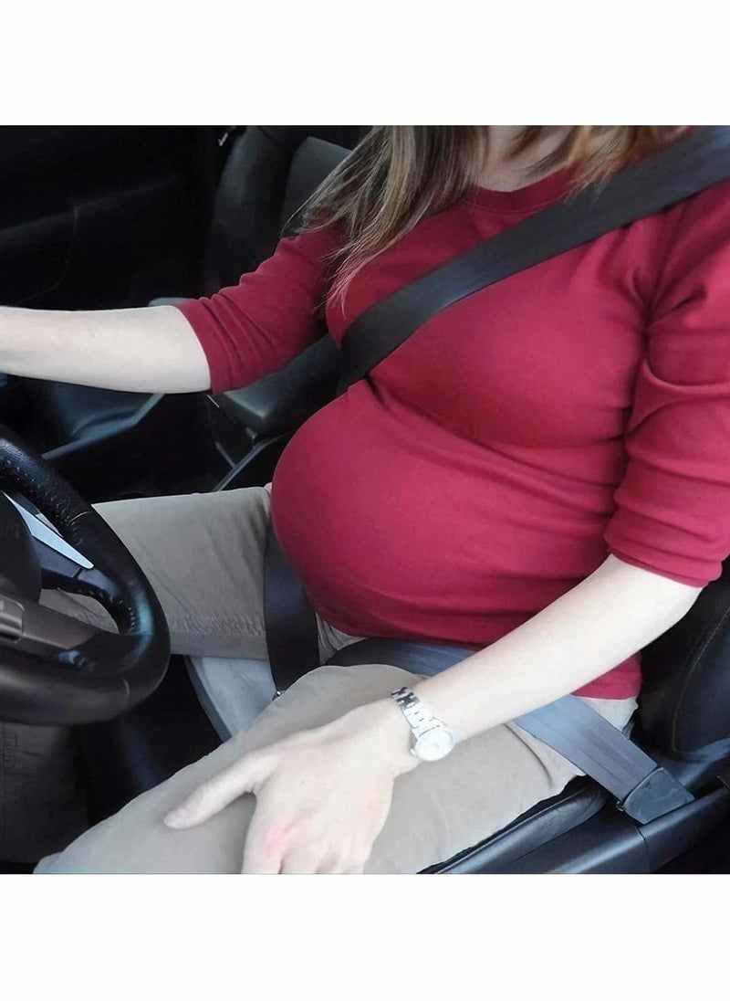 Pregnancy Car Seat Belt Adjuster, Maternity Car Belt Adjuster, Strong Metal Car Pregnant Belt for Expectant Mothers, Comfort u0026 Safety to Protect Unborn Baby - Black - Image 4