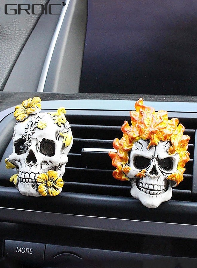GROIC 2 Packs Car Air Freshener Clips, aromatherapy, Skull Accessories, Vent Decoration, Interior Creative Vehicle Supplies - Image 5