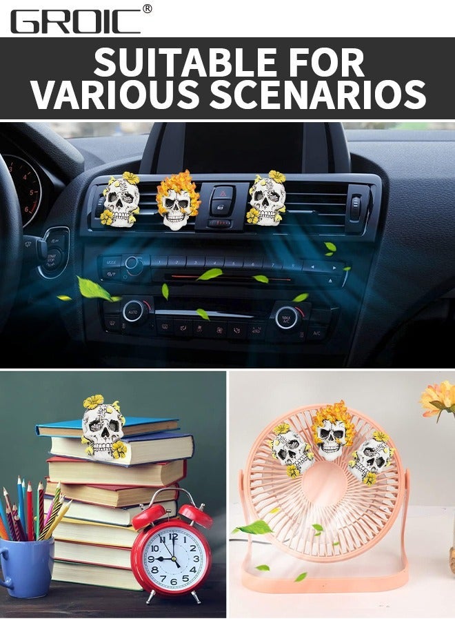 GROIC 2 Packs Car Air Freshener Clips, aromatherapy, Skull Accessories, Vent Decoration, Interior Creative Vehicle Supplies - Image 4