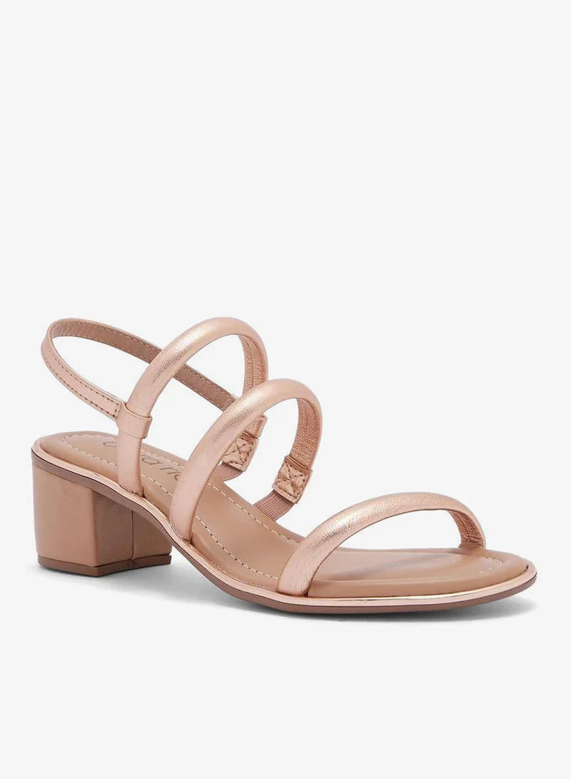 Beira Rio Gold Pink Sandals for Women with Back Strap – Stylish & Supportive sling Back Ladies Sandals for Women | Best Price UAE