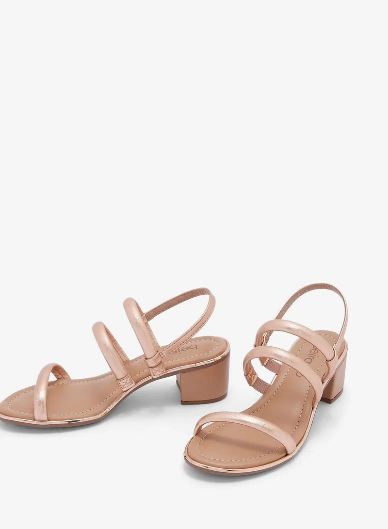 Beira Rio Gold Pink Sandals for Women with Back Strap – Stylish & Supportive sling Back Ladies Sandals for Women | Best Price UAE