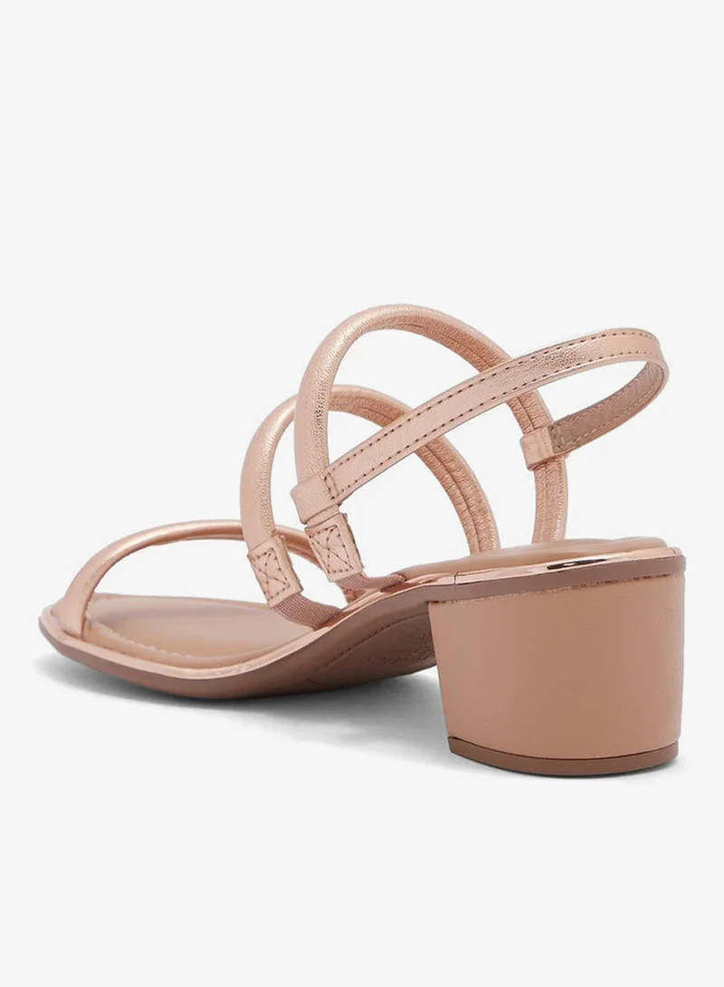 Beira Rio Gold Pink Sandals for Women with Back Strap – Stylish & Supportive sling Back Ladies Sandals for Women | Best Price UAE