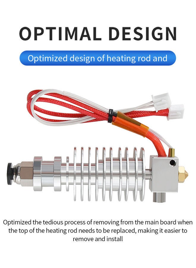 NIBEMINENT Hotend Extruder Kit with Nozzle for 3D Printer Multicolour - Image 5