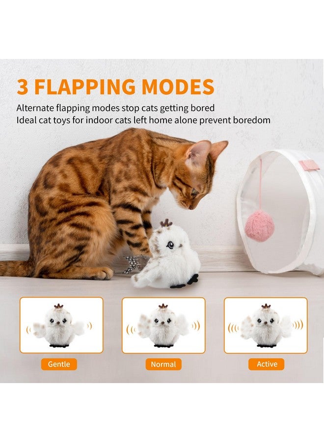 PETGEEK Gigwi Flappy Bird Cat Toy For Indoor Cats, Rechargeable Lifelike Sandpiper Interactive Flapping Bird Cat Toy Tweet, Flapping Wings & Lively Chirping, Catnip Toys For Kitten, Touch Activated (Prince) - Image 3