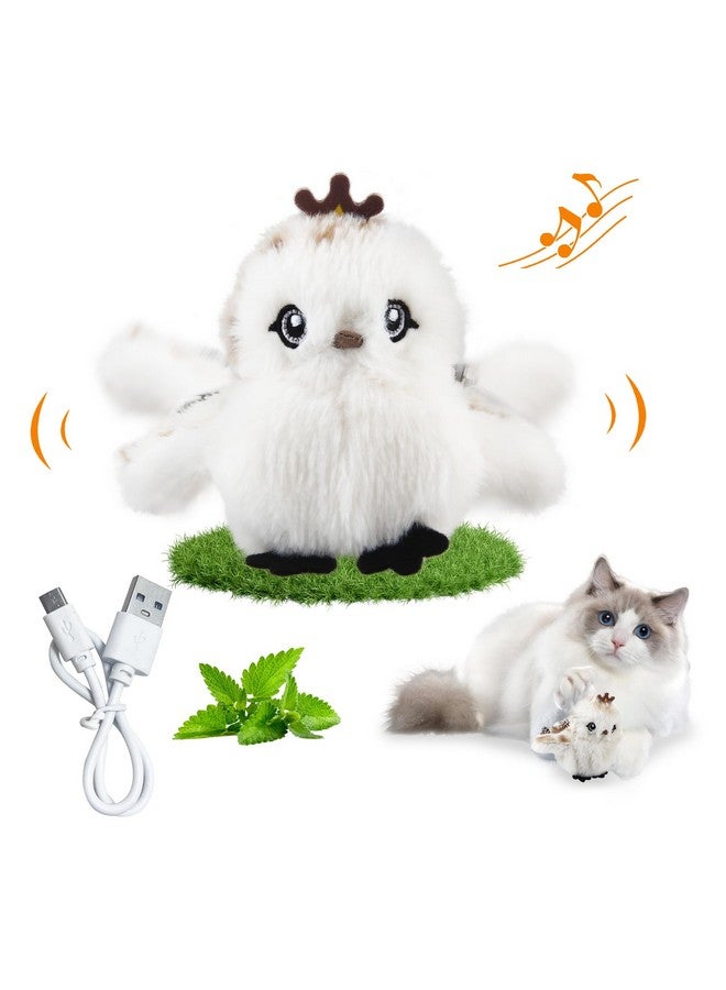 PETGEEK Gigwi Flappy Bird Cat Toy For Indoor Cats, Rechargeable Lifelike Sandpiper Interactive Flapping Bird Cat Toy Tweet, Flapping Wings & Lively Chirping, Catnip Toys For Kitten, Touch Activated (Prince) - Image 1