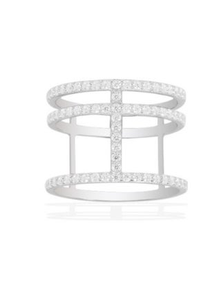 inlay three layers silver