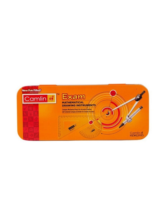 Camlin Plastic Kokuyo Exam Mathematical Drawing Instruments, Clear - Image 1