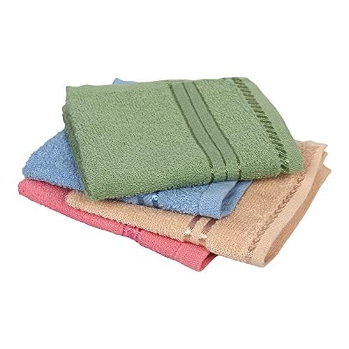 My E Shop 100 Cotton Plain Mini Face Towels Set of 6 Multicolor Ultrasoft Absorbent Hand Napkin Small Towel for Face Gym Spa 10 x 10 Inches - Image 4