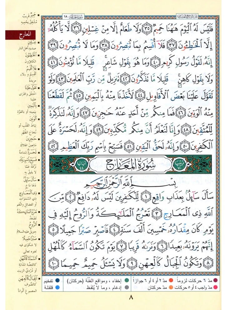 مصحف التجويد من القران الكريم من جزء عم الى جزء تبارك مقاس وسط 17*24(علبة تحتوي على15حبات) - Image 5