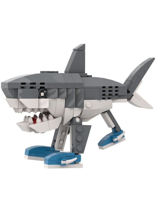 tralalero tralala foreign mountains and seas classic Italian brain hole sneakers shark building block toys assembling game gifts for family and friends - Image 1