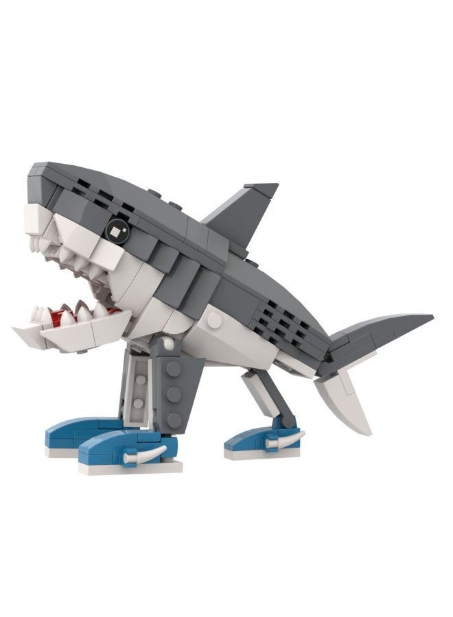 tralalero tralala foreign mountains and seas classic Italian brain hole sneakers shark building block toys assembling game gifts for family and friends - Image 2