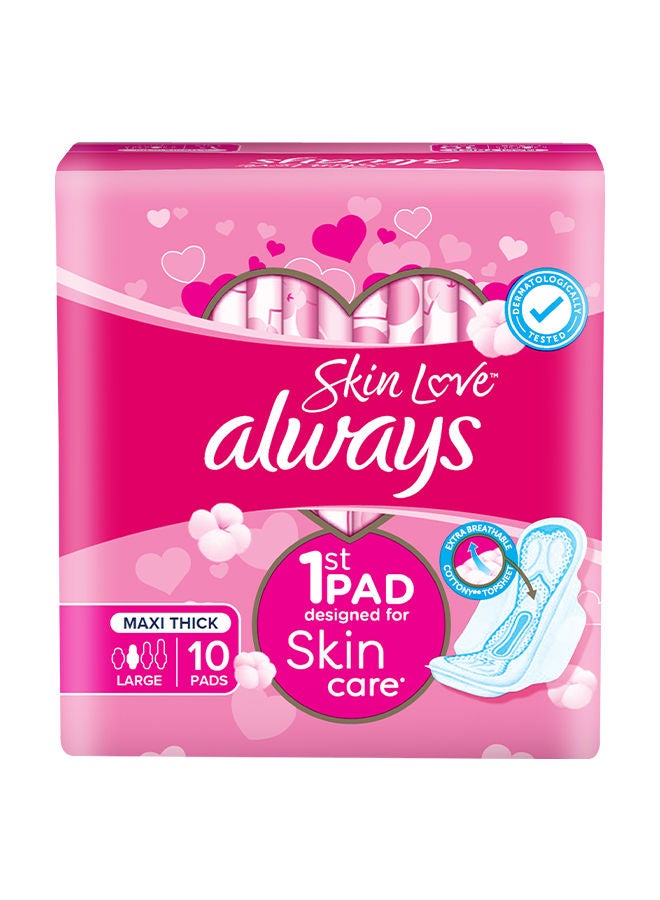 Always Skin Love Maxi Thick Sanitary Pads with Wings Large 30 Pads - Image 1