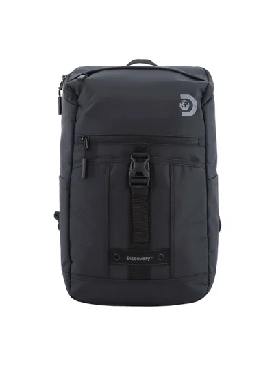 Discovery Discovery SHIELD RPET Polyester Top Zip Open Laptop Backpack Black with Tablet Compartment, Casual Backpack 30L Large Capacity Laptop Bag Water-Resistant,Multi-pocket School Travel Business Bag