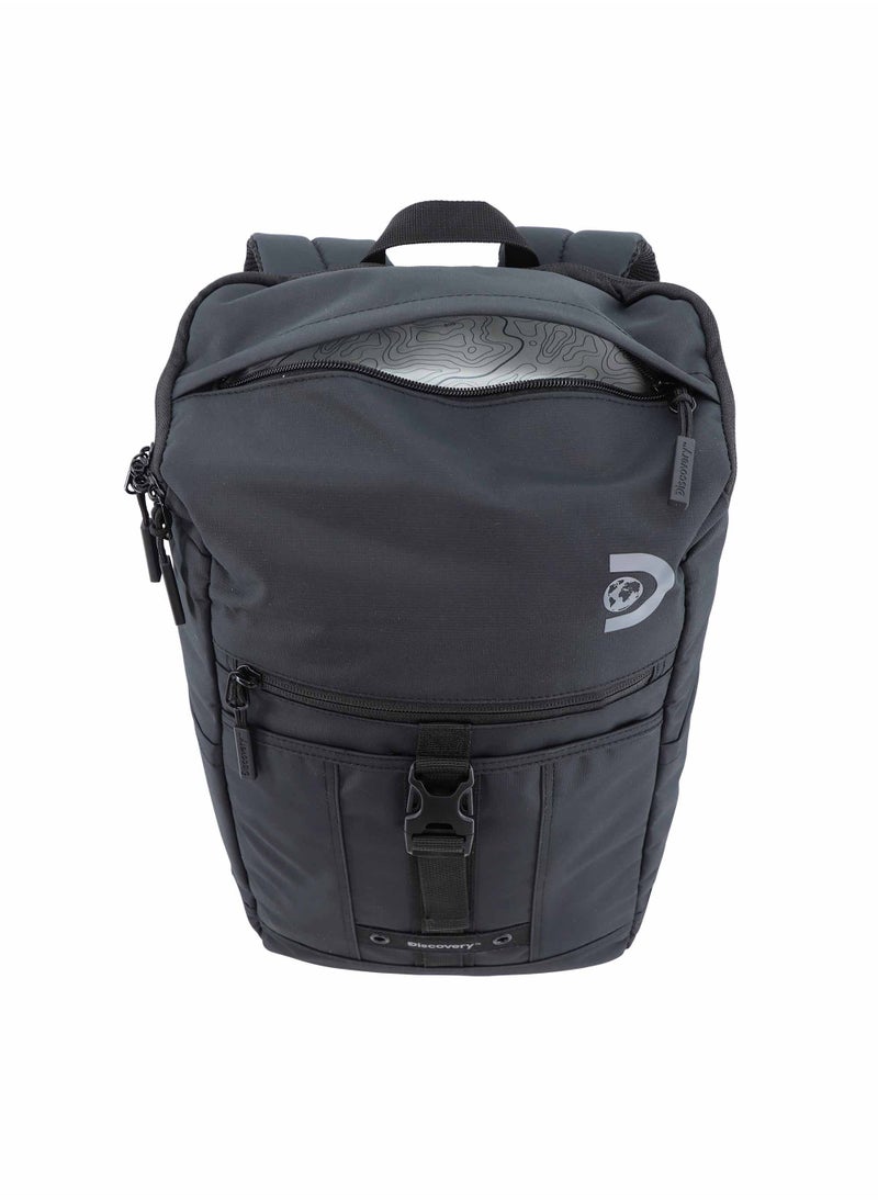 Discovery SHIELD RPET Polyester Top Zip Open Laptop Backpack Black with Tablet Compartment, Casual Backpack 30L Large Capacity Laptop Bag Water-Resistant,Multi-pocket School Travel Business Bag - pzsku/ZBA0DBD695F42C3CFC934Z/45/_/1721995631/9356e1a9-9e4b-4339-951b-bb4a00e3f646