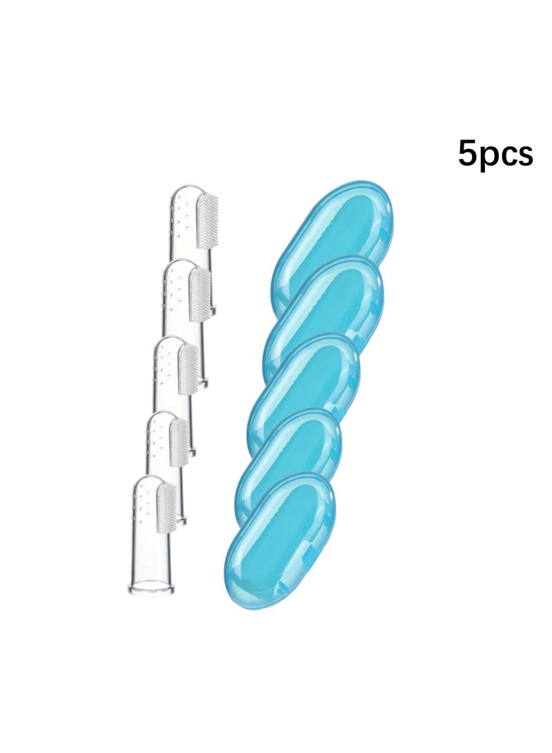 5 قطع من فرشاة أسنان الأطفال المصنوعة من السيليكون الناعم - مثالية لتدريب التسنين والنظافة الفموية - Image 1