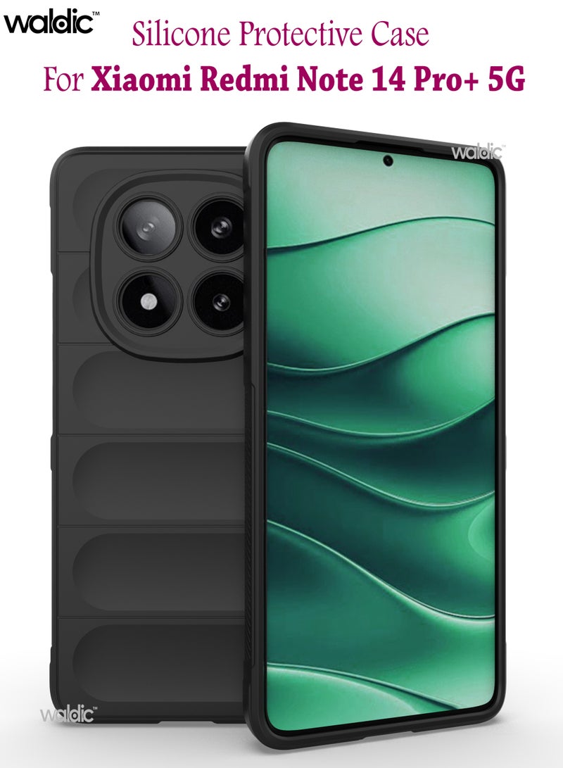 Waldic Xiaomi Redmi Note 14 Pro Plus 5G Premium Case | Premium Silicone Case Cover Designed for Xiaomi Redmi Note 14 Pro Plus 5G | Xiaomi Redmi Note 14 Pro Plus 5G Case Camera and Drop Protection Thin Protective Back Cover Case for Xiaomi Redmi Note 14 Pro Plus 5G - Black - Image 1