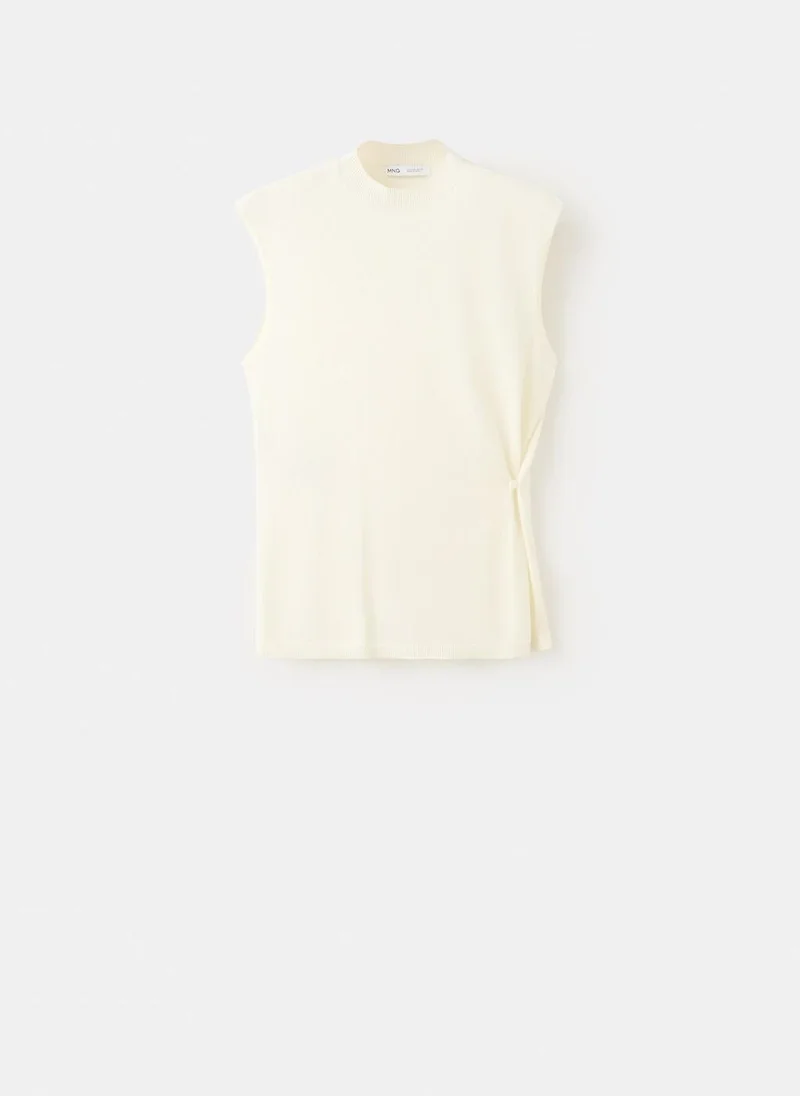 MANGO  Side gathered knitted top for Women | Best Price UAE