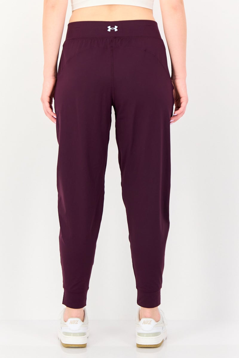 UNDER ARMOUR Women Sportswear Fit Training Leggings, Burgundy - Image 4
