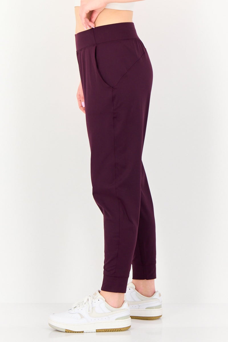 UNDER ARMOUR Women Sportswear Fit Training Leggings, Burgundy - Image 3