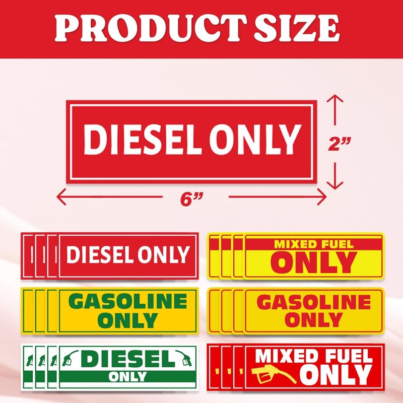 RABOWA Only Gasoline Mixed Fuel Vinyl Stickers Pack 27Pcs Weather Resistant Labels for Vehicles Equipment Garage Use Bumper Wall Decoration Hard Hat Water Bottles - Image 2