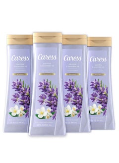 Caress Body Wash Jasmine & Lavender Oil For Soft Fragrant Skin Body Soap To Rest & Unwind 20 Fl Oz Pack Of 4  - Image 1