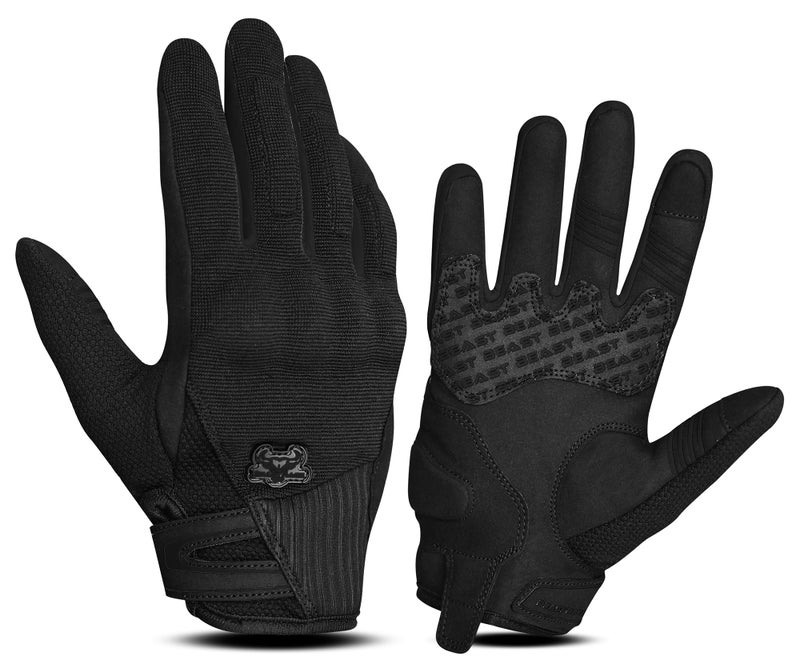 BEAST RAGE Summer Motorcycle Glovesâ€“Breathable Touchscreen Riding Gloves for Men Women, Lightweight Off-Road Racing Guantes with Finger Guards,Non-Slip Grip (Black, L) - Image 1