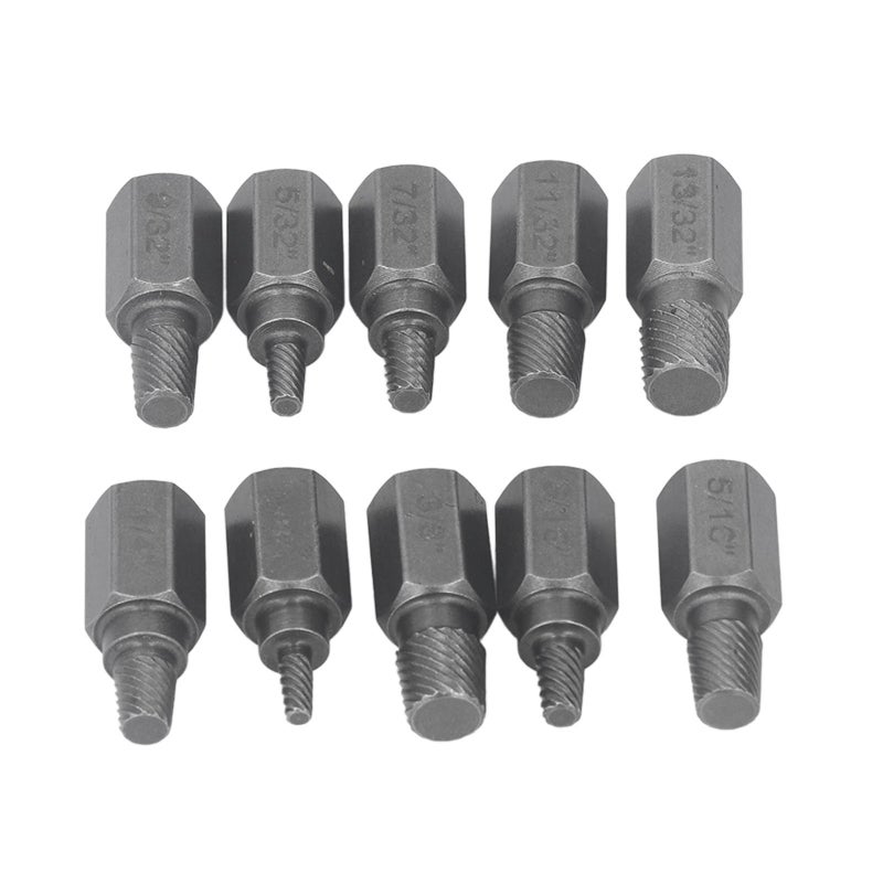 Damaged Screw Extractor 10-Piece Chrome Vanadium Steel Set - Durable Wide Size Range Bolt Extractor Set for Professional Mechanics and DIY Enthusiasts - Image 5