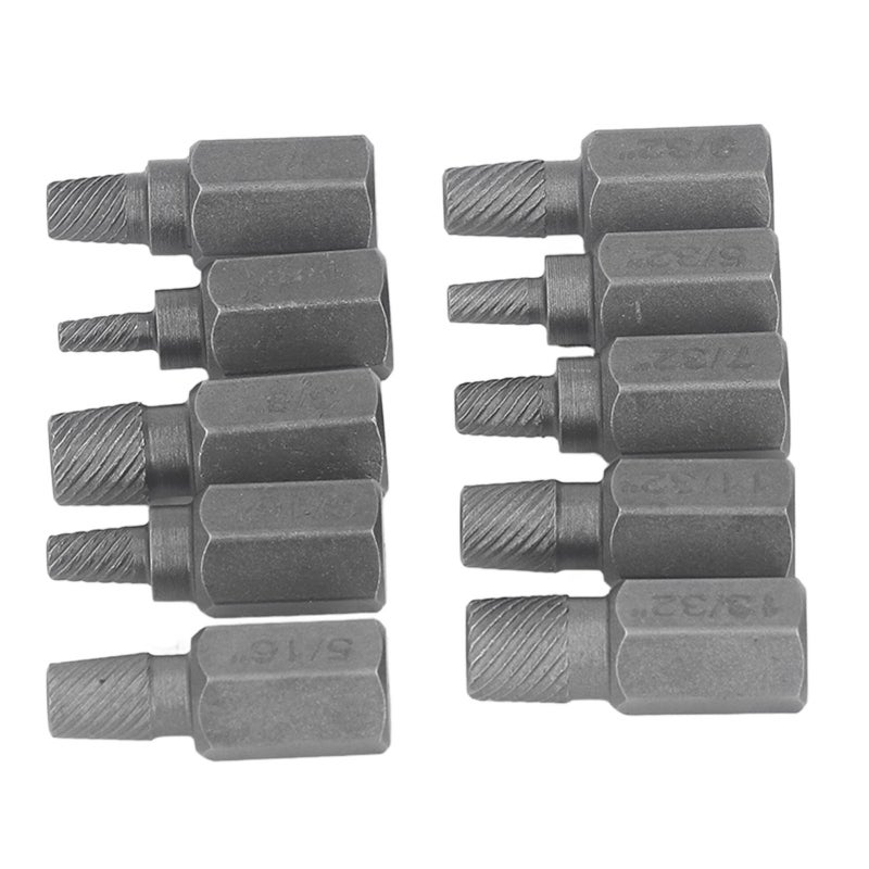 Damaged Screw Extractor 10-Piece Chrome Vanadium Steel Set - Durable Wide Size Range Bolt Extractor Set for Professional Mechanics and DIY Enthusiasts - Image 4