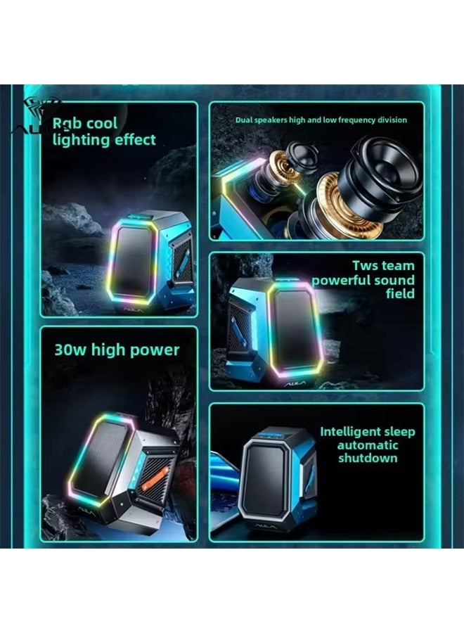 BS308 Bluetooth Speaker High Power 30W HiFi Rechargeble with RGB Light Charging Feature for Outdoor Activities Portable Use - Image 5