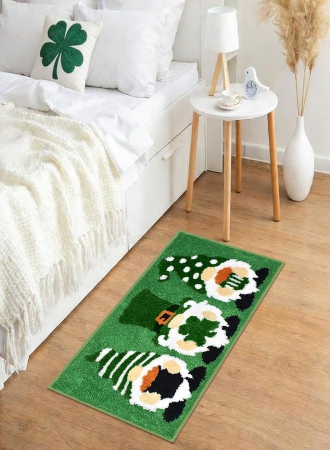 Vanleonet St Patricks Day Rug, Gnome Decorations St Patricks Day Mat for Bathroom Decor, Ideal Comfort Nonslip Doormats Rug Shower Bedroom Decor Gift 32x16 Inches - Image 4