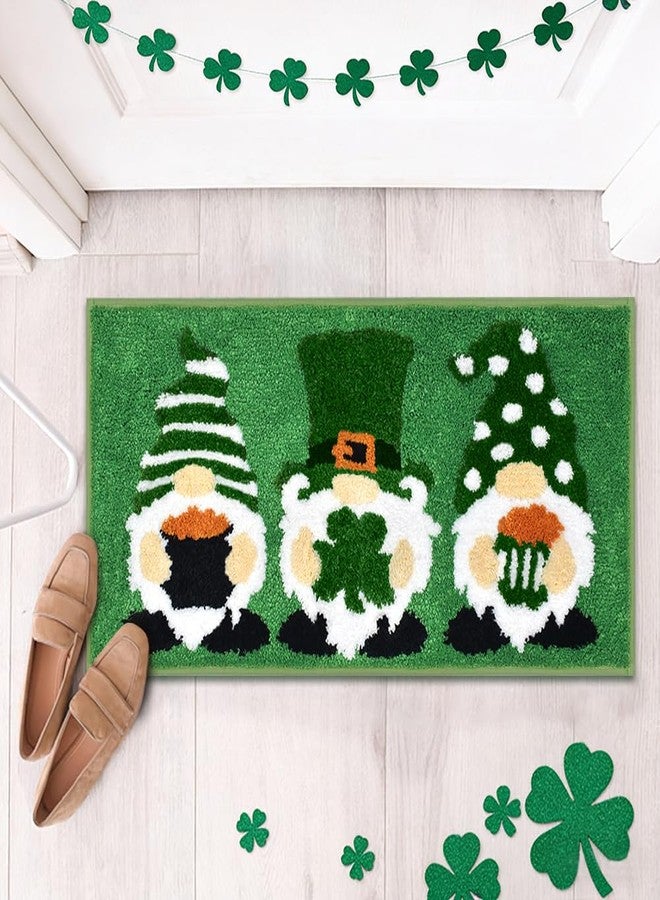 Vanleonet St Patricks Day Rug, Gnome Decorations St Patricks Day Mat for Bathroom Decor, Ideal Comfort Nonslip Doormats Rug Shower Bedroom Decor Gift 32x16 Inches - Image 3