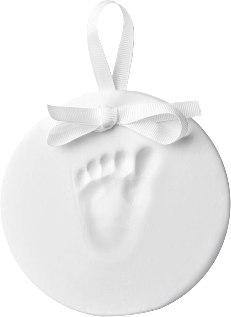 Reece Studio Baby’s Handprint Christmas Keepsake Kit Ornament, DIY Clay Newborn Footprint and Handprint Maker, Gender-Neutral Gift For New And Expecting Parents, White - Image 1