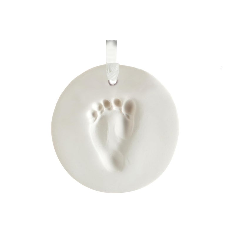 Reece Studio Baby’s Handprint Christmas Keepsake Kit Ornament, DIY Clay Newborn Footprint and Handprint Maker, Gender-Neutral Gift For New And Expecting Parents, White - Image 2