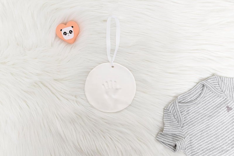 Reece Studio Baby’s Handprint Christmas Keepsake Kit Ornament, DIY Clay Newborn Footprint and Handprint Maker, Gender-Neutral Gift For New And Expecting Parents, White - Image 5