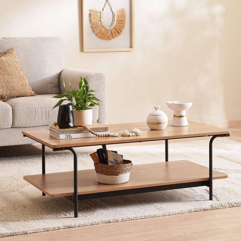 IVAN COFFEE TABLE - BROWN BLACK