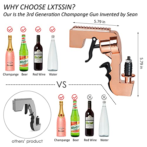 Kenodi Champagne Gun Shooter,Beer Gun Shooter,Alcohol Gun Shooter Bottle Beer Squirt Gun Adjustable Dispenser Red Wine for Party Birthday Christmas - Image 3