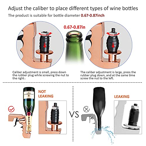 Kenodi Champagne Gun Shooter,Beer Gun Shooter,Alcohol Gun Shooter Bottle Beer Squirt Gun Adjustable Dispenser Red Wine for Party Birthday Christmas - Image 4