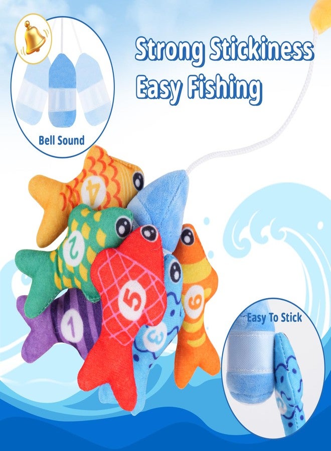 Visivessel Fishing Game for Toddlers 1-3, Montessori Fishing Toy Set with 29PCS Cloth Fish & Stacking Cups, Educational Toys for Number & Color Sorting, Birthday Gifts for 1 2 3 Year Old Boys Girls - Image 3