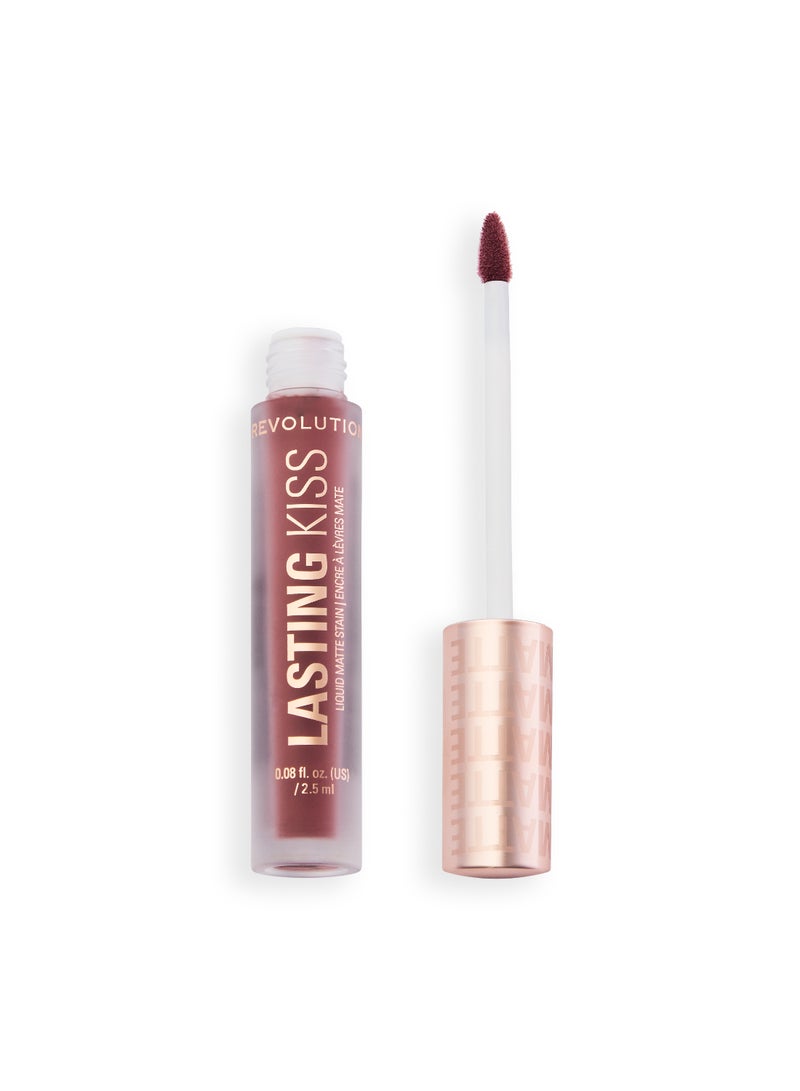 REVOLUTION Makeup Revolution Lasting Kiss Liquid Lipstick – Long-Lasting Matte Sultry Mauve - Image 3