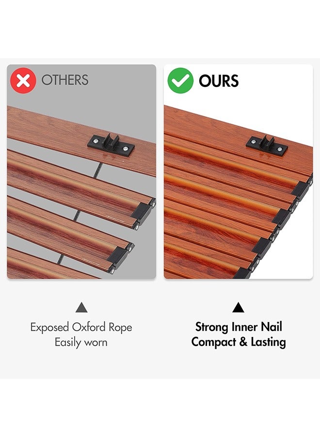 كوينج طاولة مربعة خفيفة الوزن قابلة للطي من الألومنيوم تتسع لأربعة أشخاص مع حقيبة حمل للتخييم والنزهات والحدائق الخلفية والشواء مقاس 52x52x50 سم - Image 5