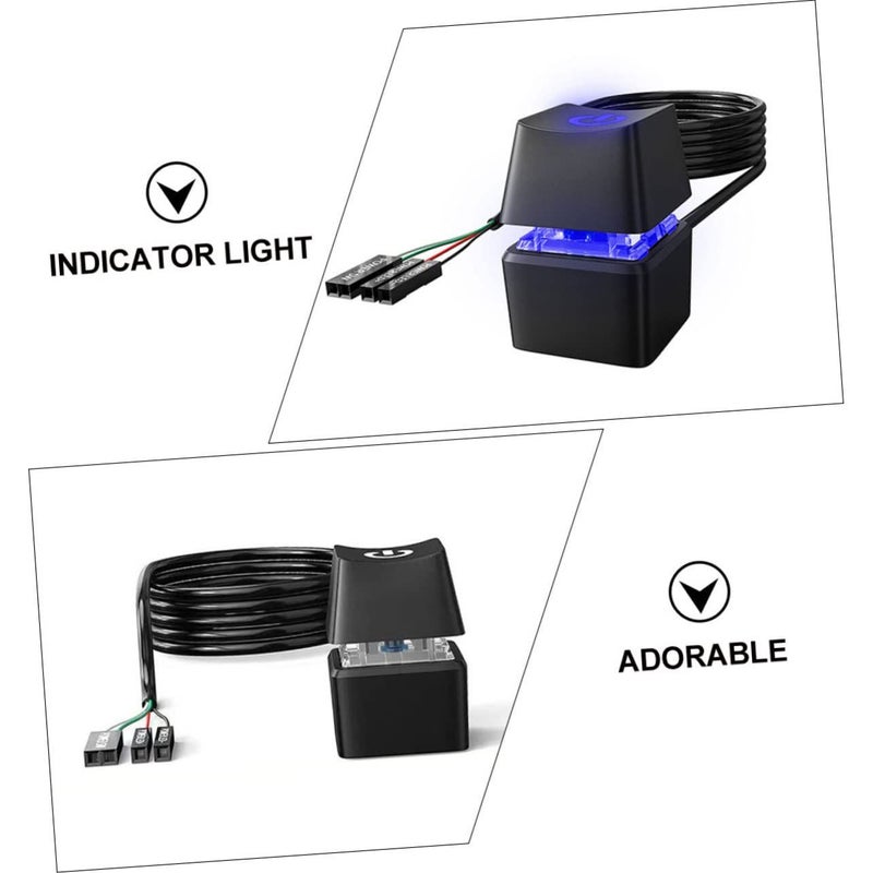 External PC Power Switch With LED Indicator 1 65m Extension Cord For Desktop Computer - Image 4