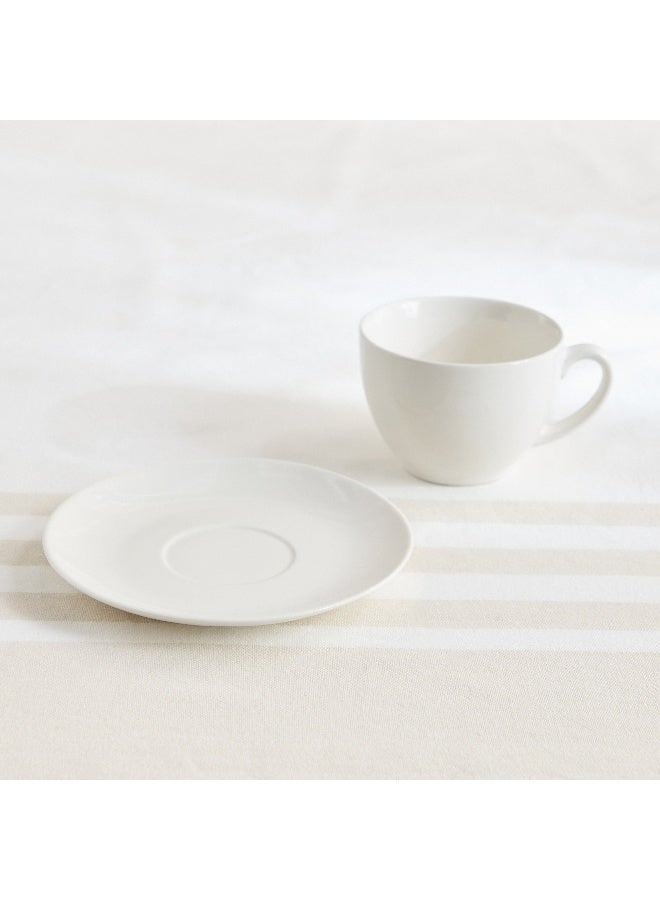 Home Box Crimsson Tea Cup and Saucer - White - 260 ml - Image 5