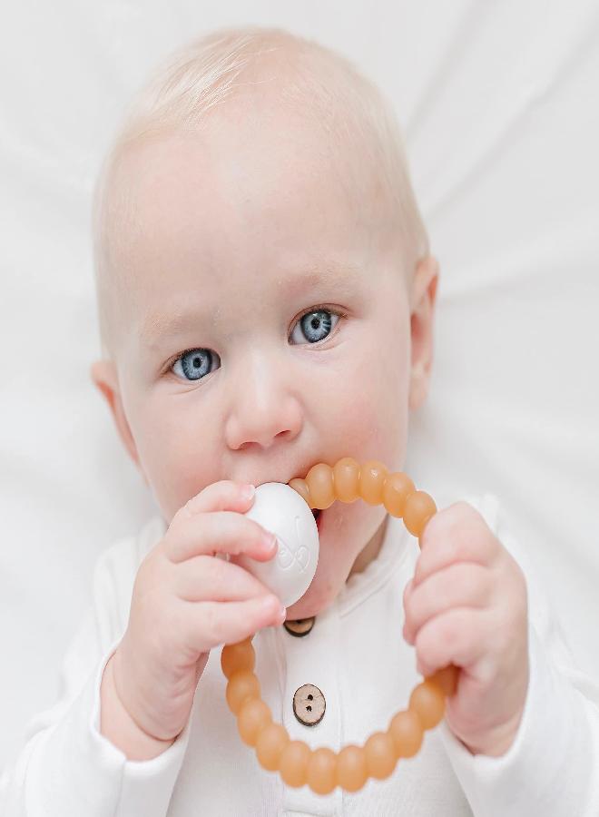 Ryan & Rose Ryan and Rose Cutie Teether Rattle (Rubber Clear) - Image 3