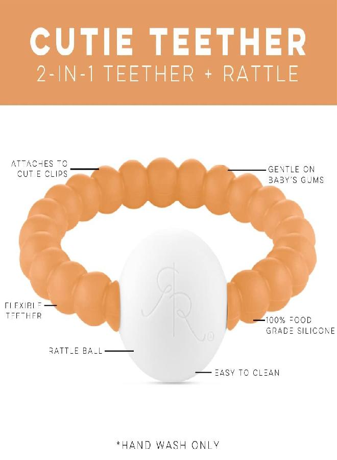 Ryan & Rose Ryan and Rose Cutie Teether Rattle (Rubber Clear) - Image 2